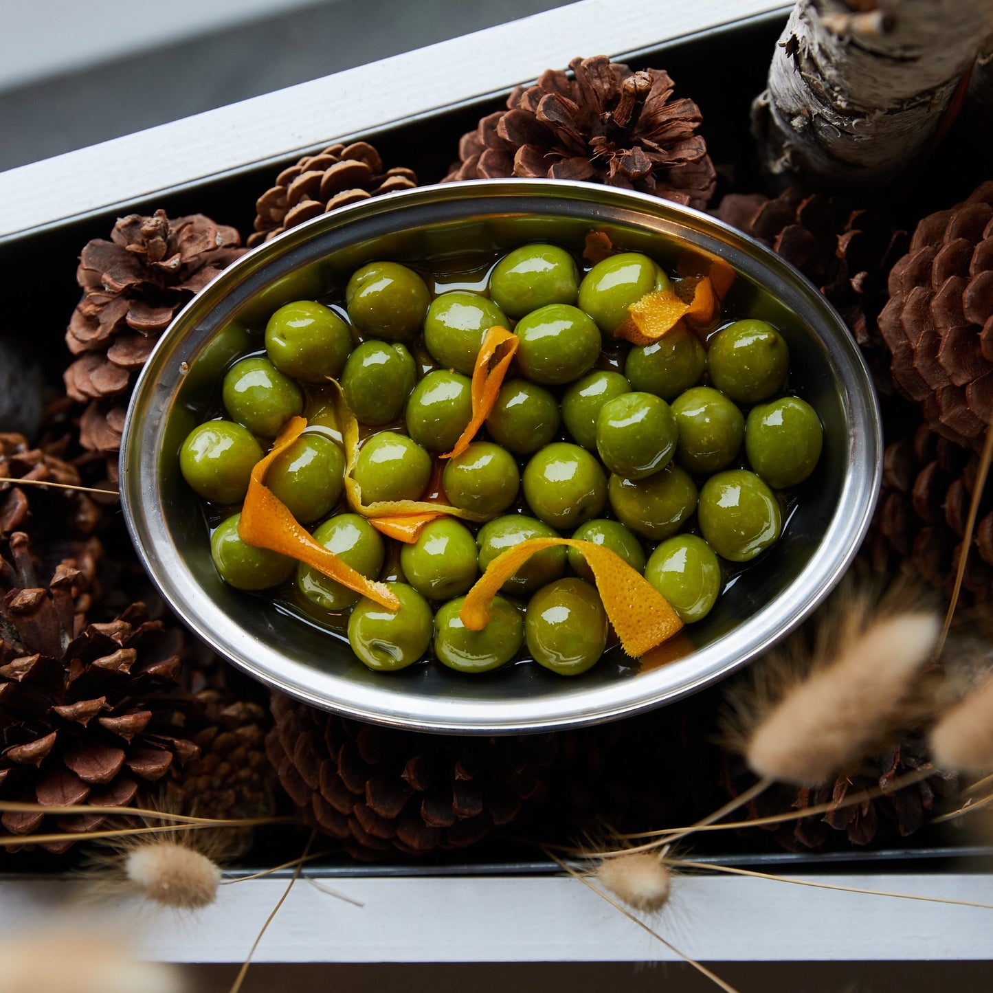 warm marinated olives